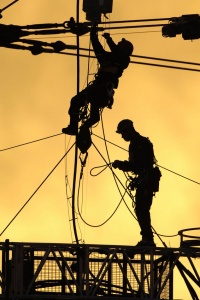 workers at sunset 02